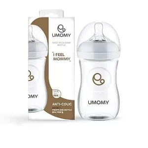 شیشه شیر یومامی ۲۶۰ میل دهانه عریض | طلقی سبک با طراحی Avent Natural