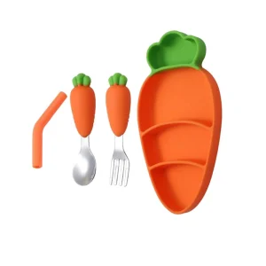 ست ظرف غذای کودک ۴ تکه هویج