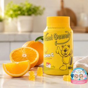 پاستیل ویتامین C کودک Mami Gummy طعم پرتقال – ۹۰ میلی‌گرم ویتامین c انقضا ۲۰۲۷.۱۲